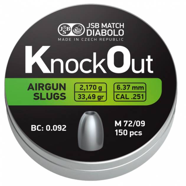 CAL 6.37 KNOCKOUT SLUGS 33.49 GR (150) .251
