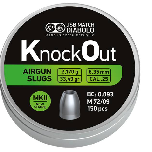 cal 6.35 KNOCKOUT SLUGS MK2 33.49 GR (150)
